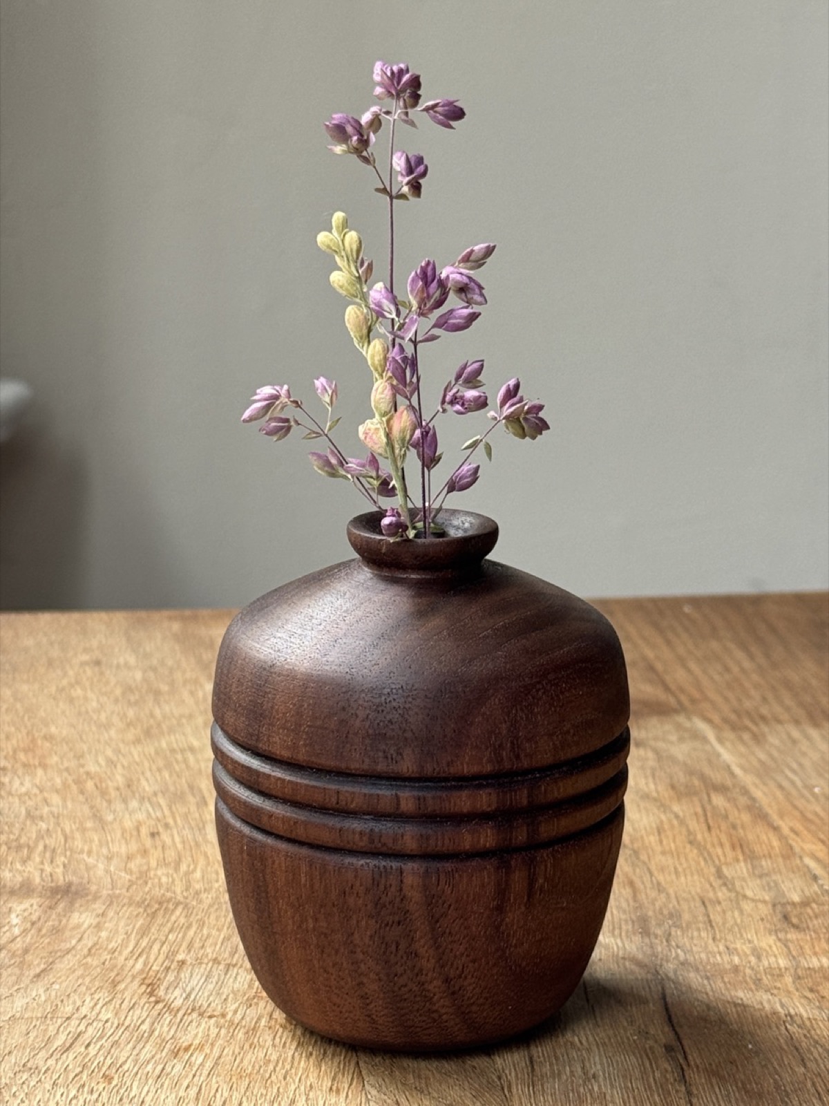 Dark wood vase